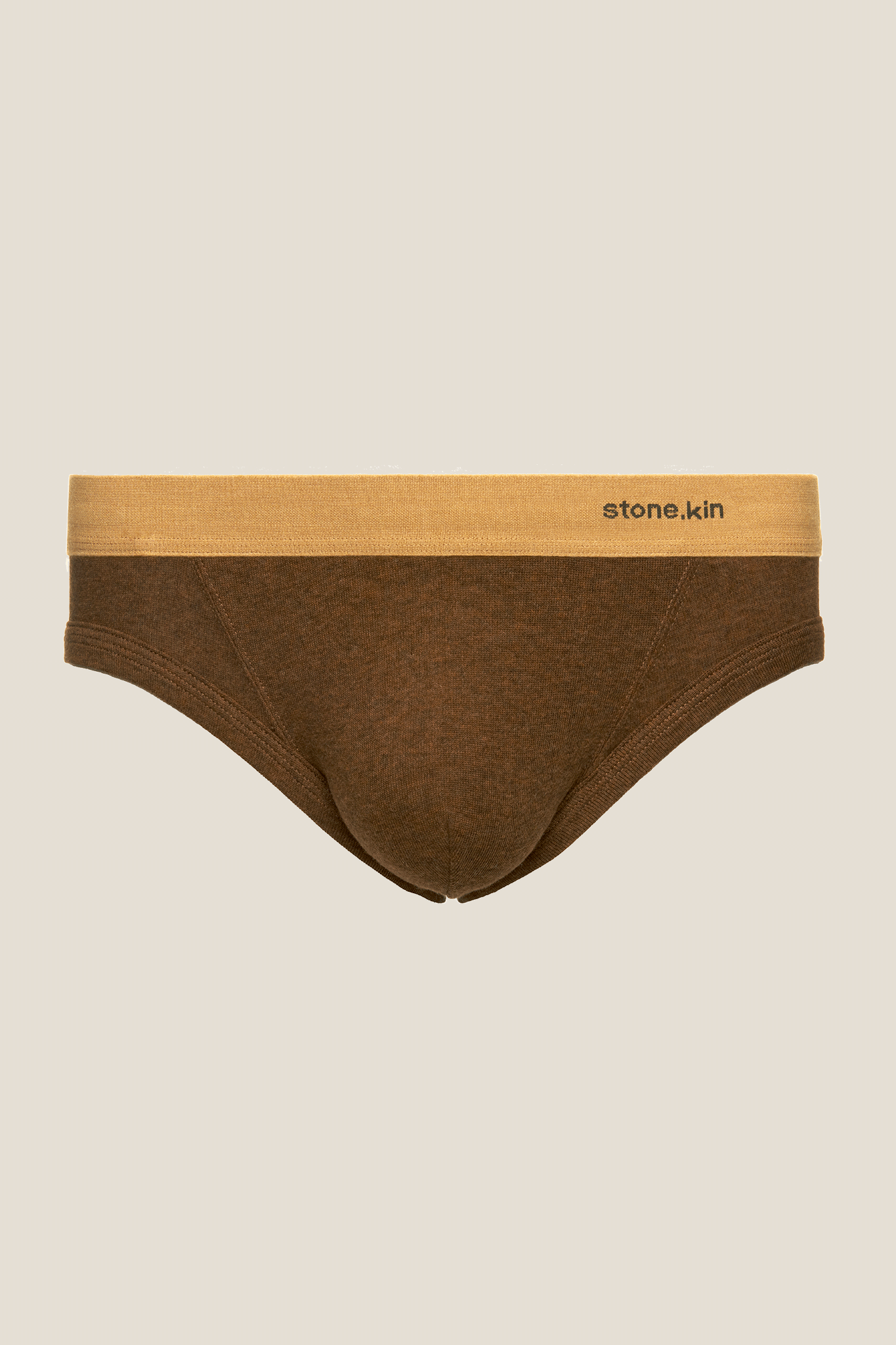 Stone.kin Mens Brief in Brown Organic Cotton