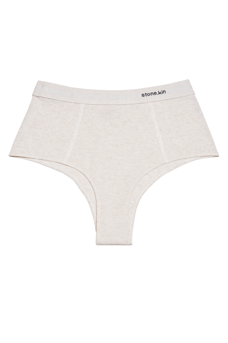 Hi~Brief in Organic Cotton Rib - Bone