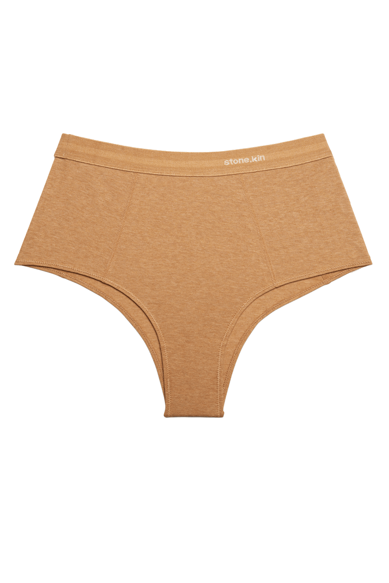 Hi~Brief in Organic Cotton Rib - Camel