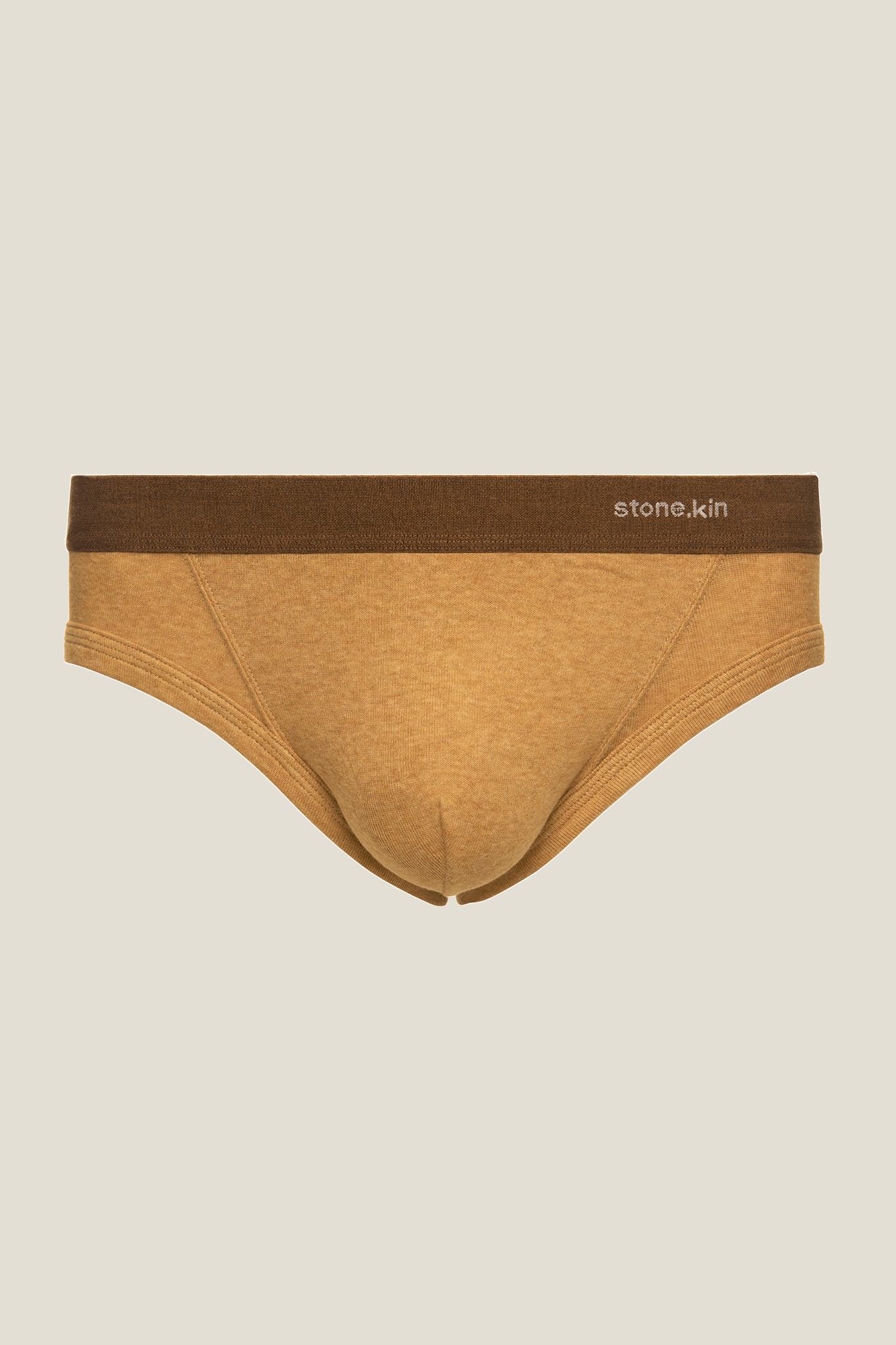 Stone.kin Mens Brief in Brown Organic Cotton 
