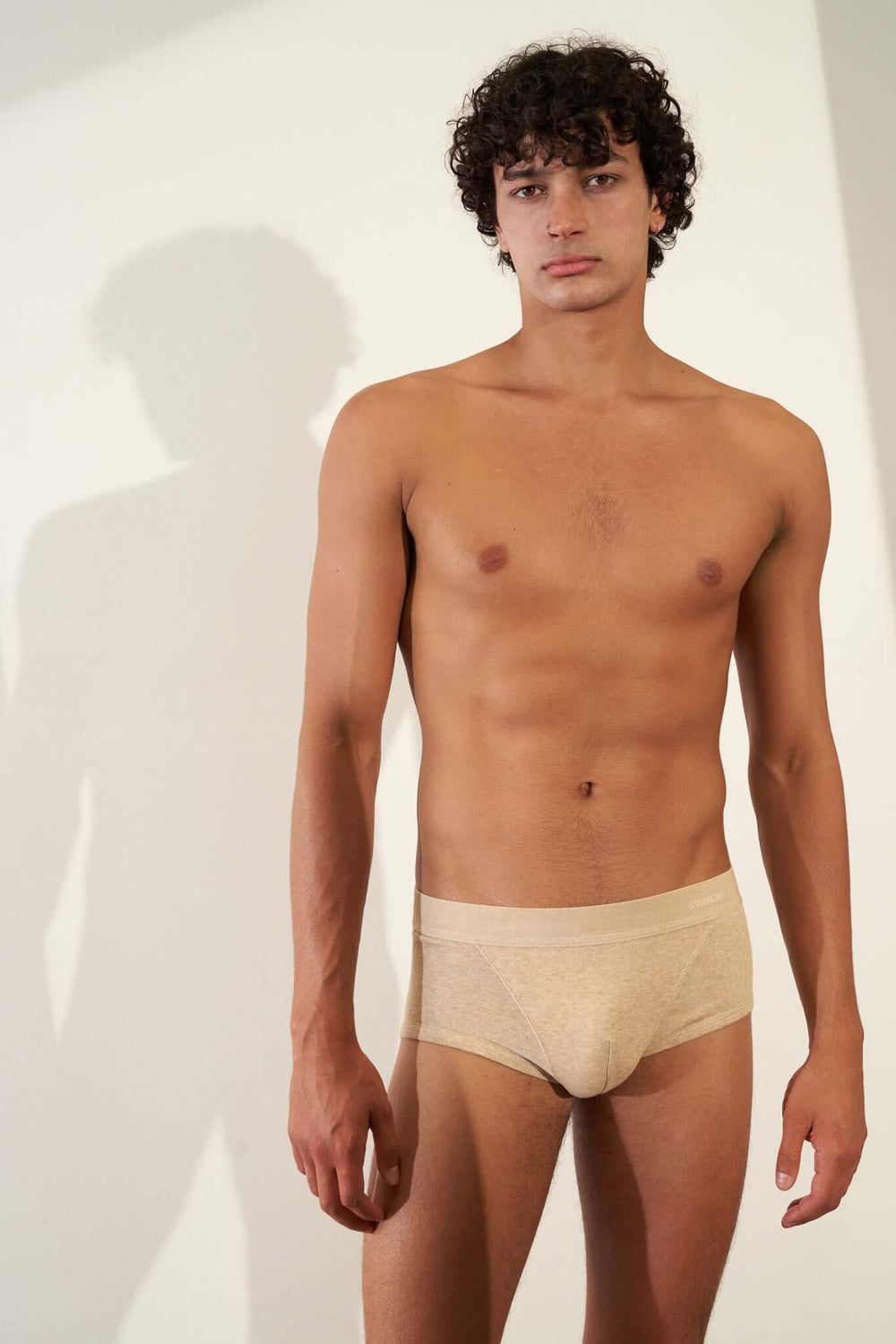 Trunk in Organic Cotton Rib - Sand with Tar Cross